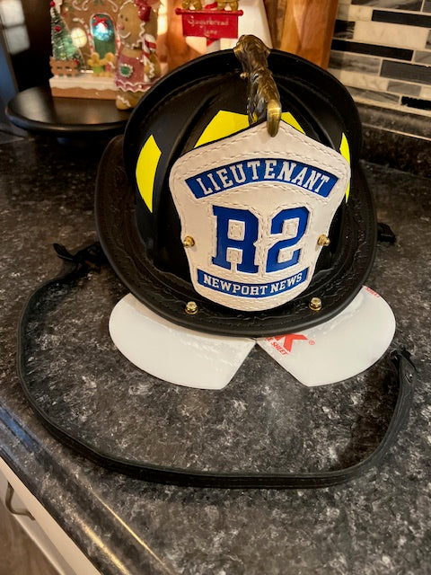 Custom leather helmet shield
