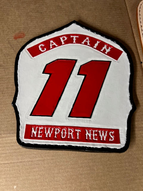 Custom leather helmet shield