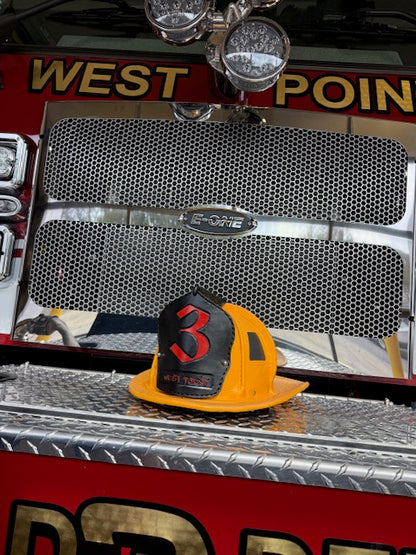 Custom leather helmet shield